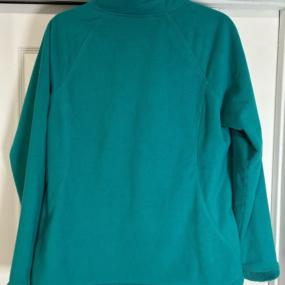 The North Face Turquoise Fleece Jacket - Picture 2 of 3